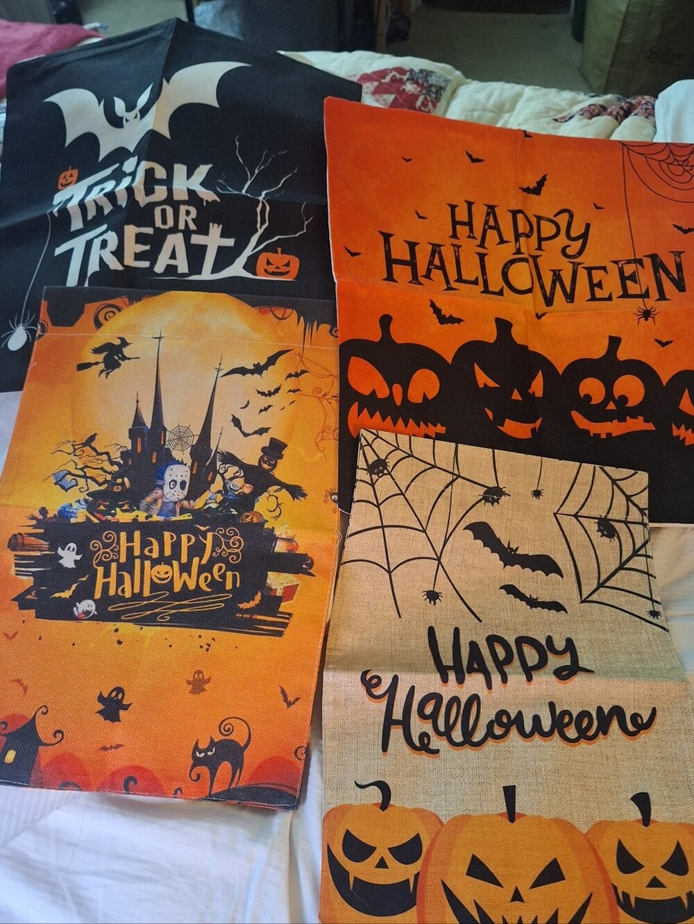 Halloween Canvas Pillow Covers Set includes 2 square-shaped pillow covers